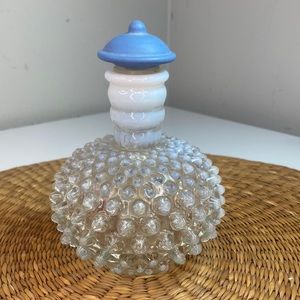 Vintage Fenton Moonstone Hobnail Perfume Bottle